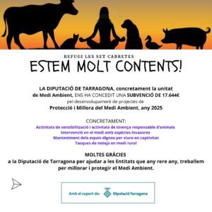 Subvenció Diputació de Tarragona “Protecció i Millora del Medi Ambient 2025”